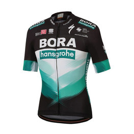 SPORTFUL Kolesarski dres s kratkimi rokavi - BORA HANSGROHE 2020 - zelena/črna