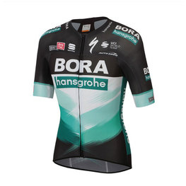 SPORTFUL Kolesarski dres s kratkimi rokavi - BORA HANSGROHE 2020 - črna/zelena