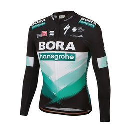 SPORTFUL Kolesarski dres z dolgimi rokavi zimski - BORA 2020 WINTER - zelena/črna