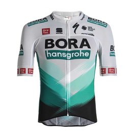 SPORTFUL Kolesarski dres s kratkimi rokavi - BORA HANSGROHE 2021 - zelena/siva