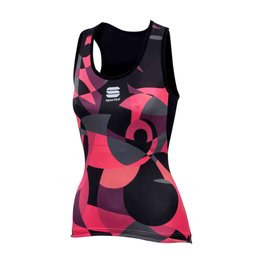 SPORTFUL Kolesarski dres brez rokavov - PRIMAVERA LADY - rožnata/črna