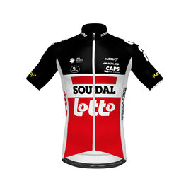 Kolesarski dres s kratkimi rokavi - LOTTO SOUDAL 2020 - bela/rdeča/črna