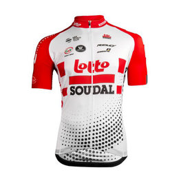 Kolesarski dres s kratkimi rokavi - LOTTO SOUDAL 2019 - rdeča/bela