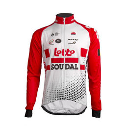 Kolesarska  podaljšana jakna - LOTTO SOUDAL 2019 - rdeča/bela