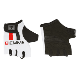 Kolesarske rokavice s kratkimi prsti - STRAPS - rdeča/bela/črna